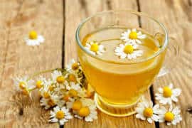 Chá de flores de camomila